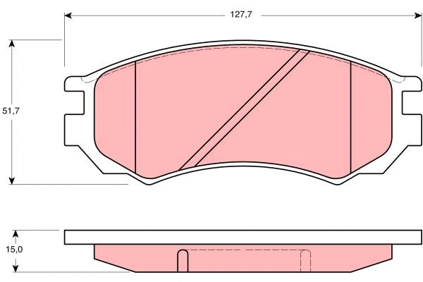 Brake Pad Set, disc brake (GDB1141)