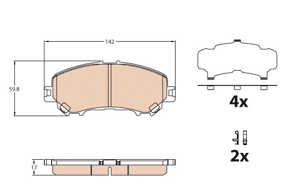 Brake Pad Set, disc brake (GDB3631)