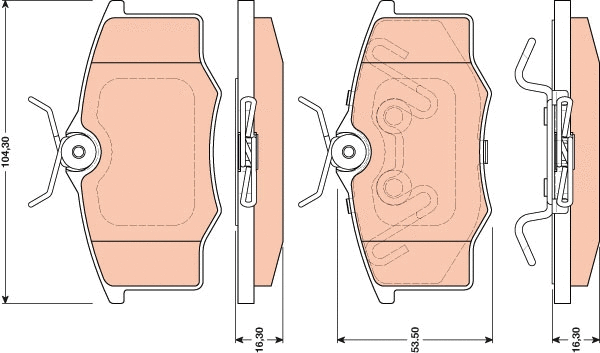 Brake Pad Set, disc brake (GDB1759)