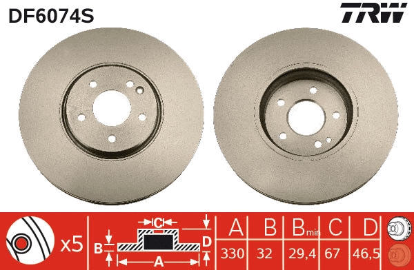 Brake Disc (DF6074S)