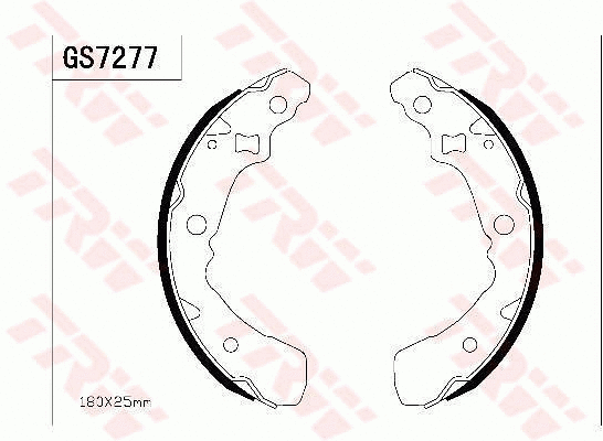 Brake Shoe Set (GS7277)
