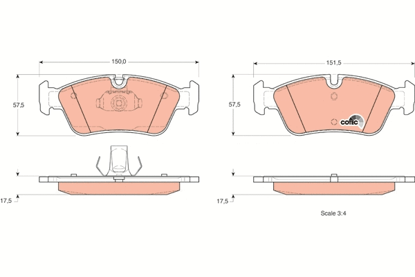 Brake Pad Set, disc brake (GDB1348)