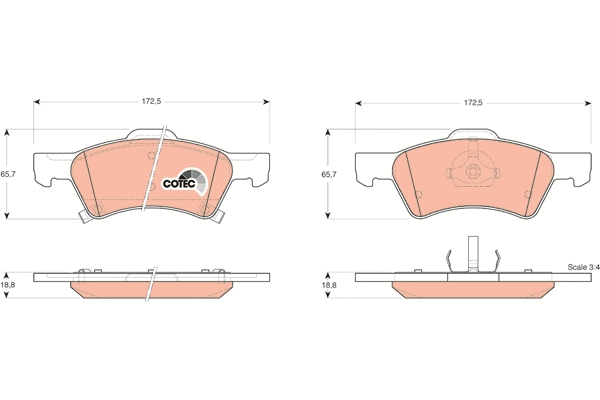 Brake Pad Set, disc brake (GDB4129)