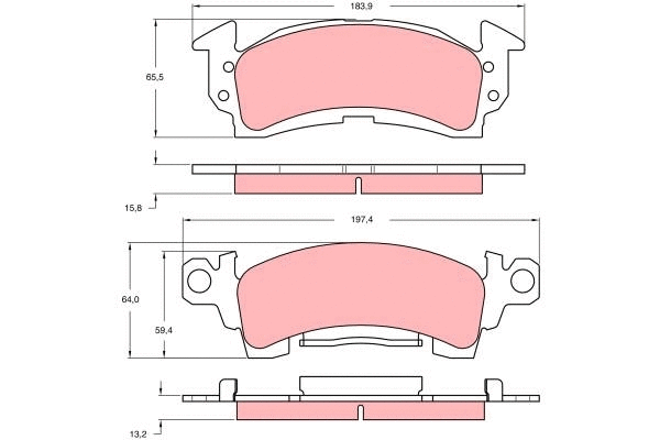 Brake Pad Set, disc brake (GDB742)