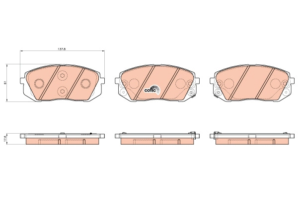 Brake Pad Set, disc brake (GDB3530AT)