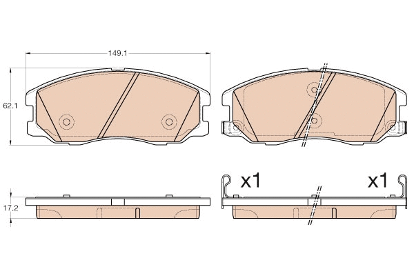 Brake Pad Set, disc brake (GDB1978)