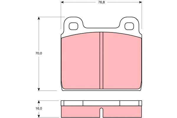 Brake Pad Set, disc brake (GDB267)