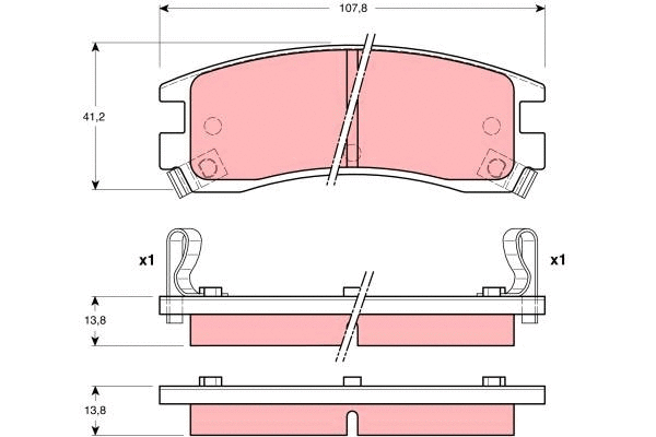 Brake Pad Set, disc brake (GDB4042)