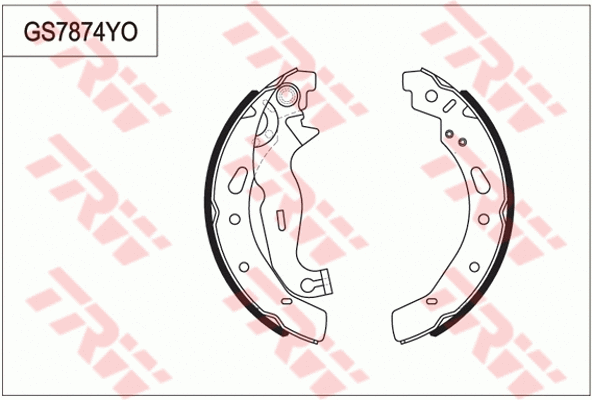 Brake Shoe Set, parking brake (GS7874)