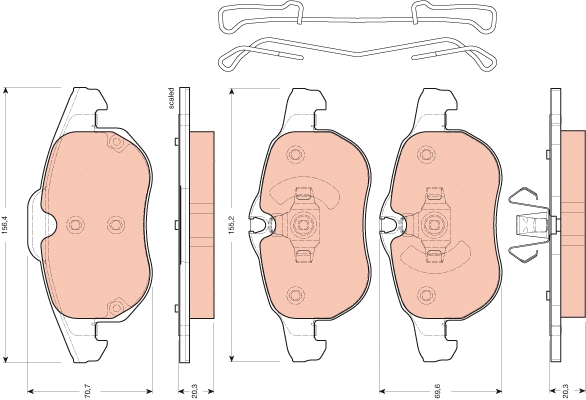Brake Pad Set, disc brake (GDB1657)