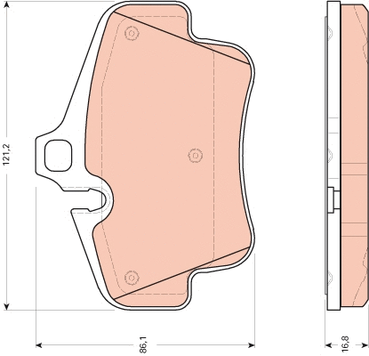 Brake Pad Set, disc brake (GDB1758)