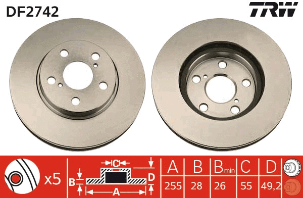 Brake Disc (DF2742)