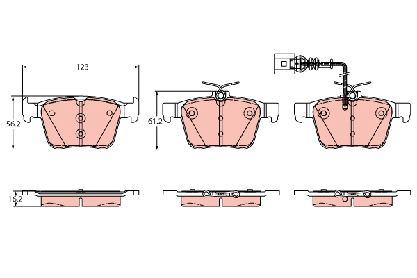 Brake Pad Set, disc brake (GDB2358)