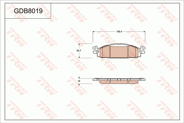 Brake Pad Set, disc brake (GDB8019)