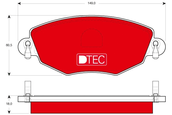 Brake Pad Set, disc brake (GDB1434DTE)