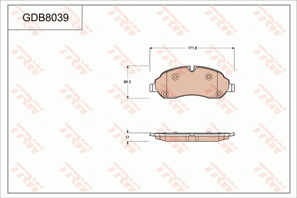 Brake Pad Set, disc brake (GDB8039)