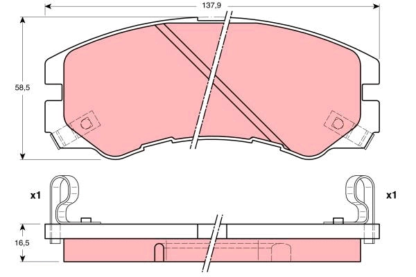 Brake Pad Set, disc brake (GDB1186AT)
