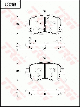 Brake Pad Set, disc brake (GDB7698)