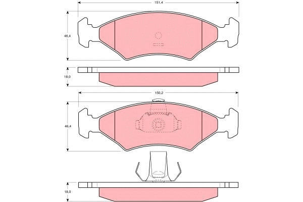 Brake Pad Set, disc brake (GDB1222)