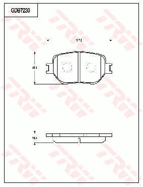Brake Pad Set, disc brake (GDB7230AT)