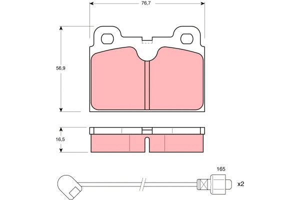 Brake Pad Set, disc brake (GDB680)