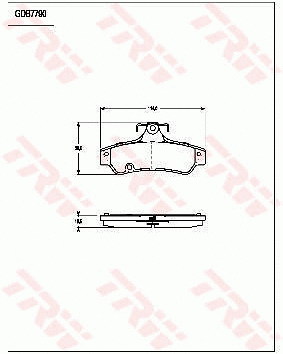 Brake Pad Set, disc brake (GDB7790)