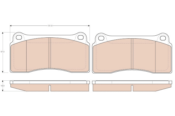 Brake Pad Set, disc brake (GDB1536)