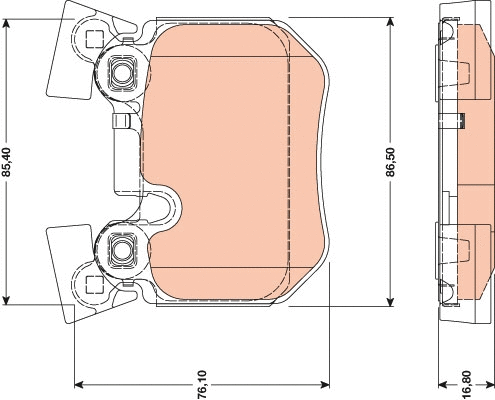 Brake Pad Set, disc brake (GDB1795)