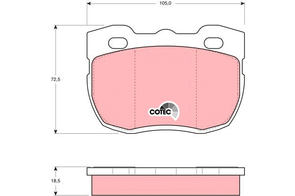 Brake Pad Set, disc brake (GDB394)