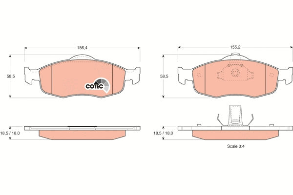 Brake Pad Set, disc brake (GDB1107)