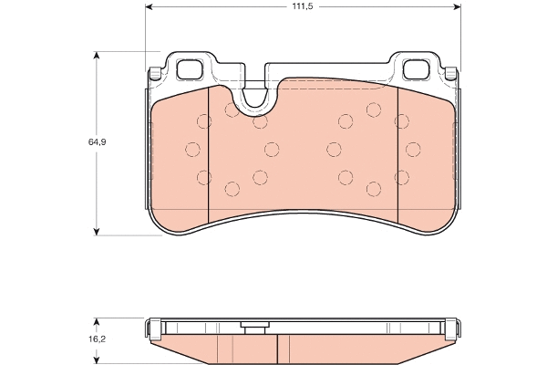 Brake Pad Set, disc brake (GDB1711)