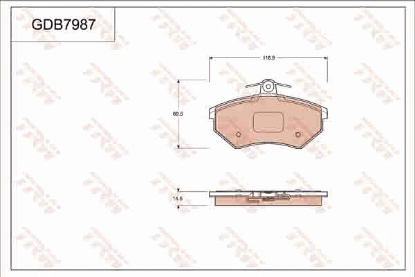 Brake Pad Set, disc brake (GDB7987AT)