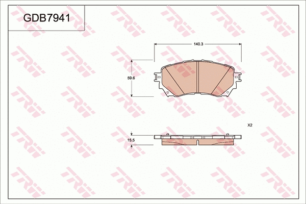 Brake Pad Set, disc brake (GDB7941)