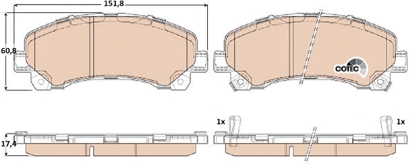 Brake Pad Set, disc brake (GDB3545)