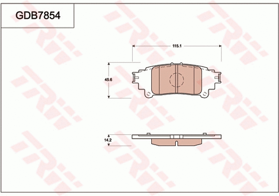 Brake Pad Set, disc brake (GDB7854)