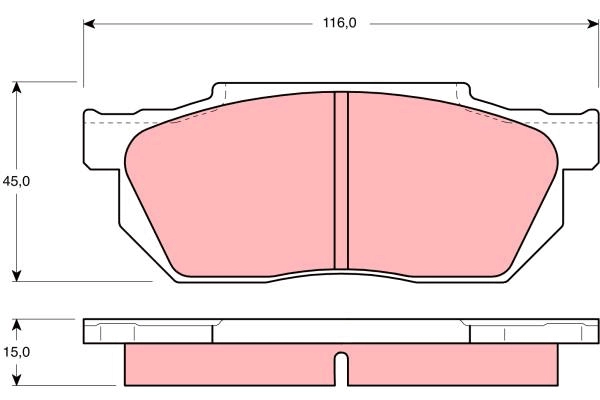 Brake Pad Set, disc brake (GDB358AT)