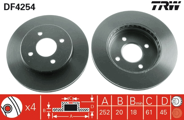 Brake Disc (DF4254)