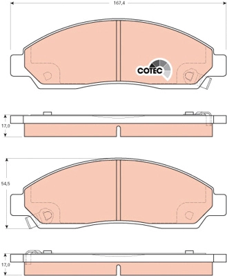 Brake Pad Set, disc brake (GDB3466AT)