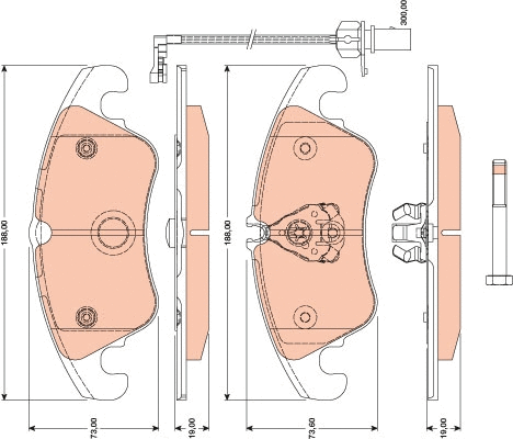 Brake Pad Set, disc brake (GDB1805)