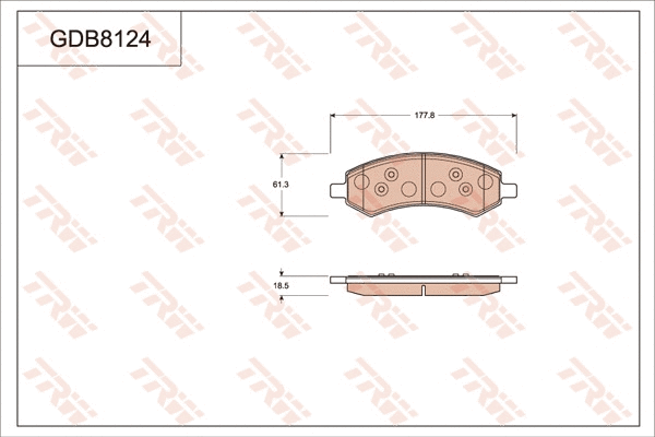 Brake Pad Set, disc brake (GDB8124)