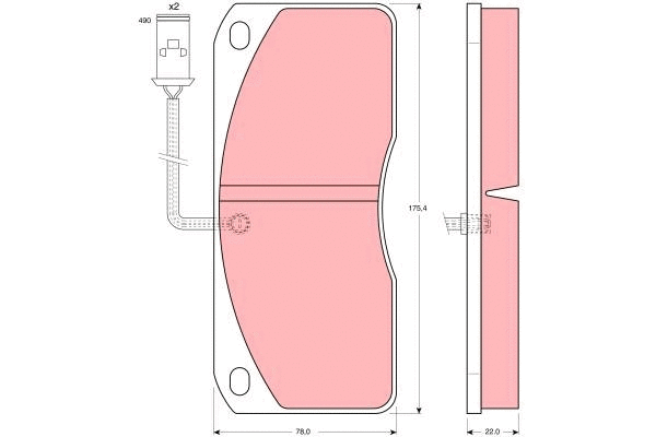 Brake Pad Set, disc brake (GDB453)