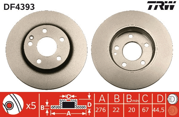 Brake Disc (DF4393)