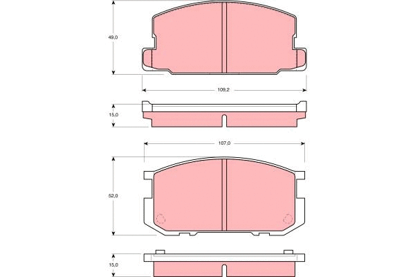 Brake Pad Set, disc brake (GDB954)