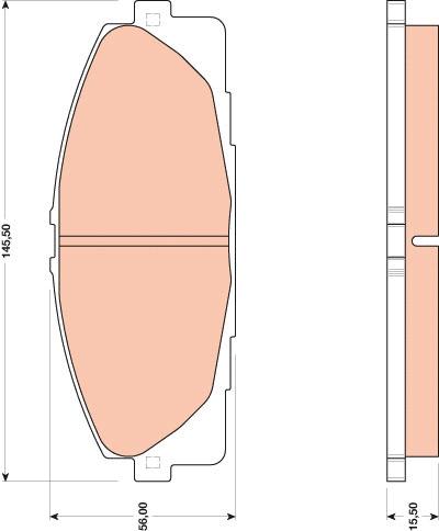 Brake Pad Set, disc brake (GDB3485)