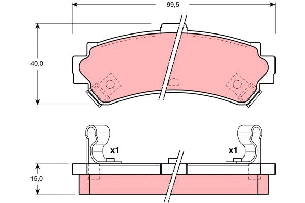 Brake Pad Set, disc brake (GDB3115)