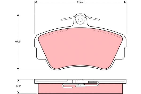 Brake Pad Set, disc brake (GDB812)