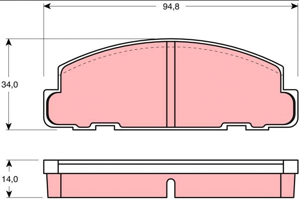 Brake Pad Set, disc brake (GDB888)