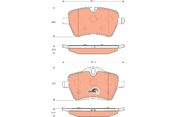 Brake Pad Set, disc brake (GDB1712)
