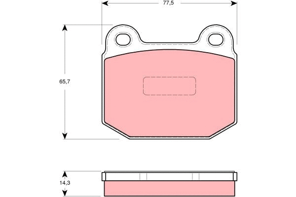 Brake Pad Set, disc brake (GDB1493)