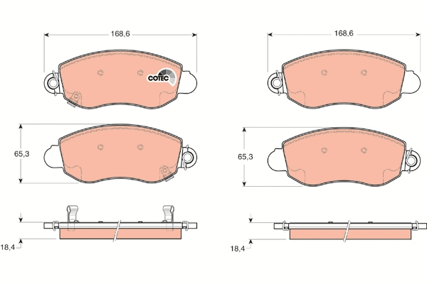 Brake Pad Set, disc brake (GDB1424)